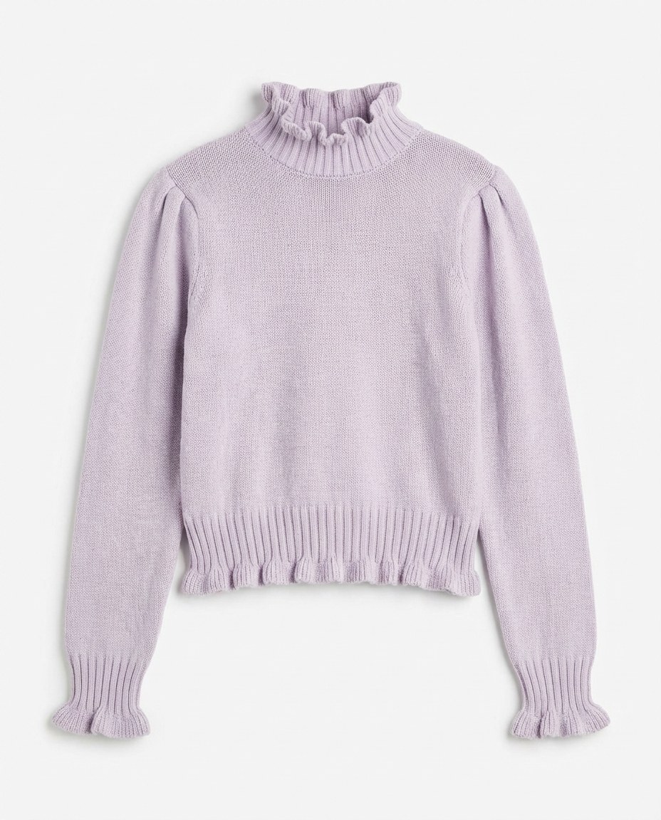 Lavender Ruffle Sweater