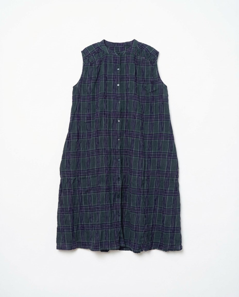 Forest Check Oversized Dress