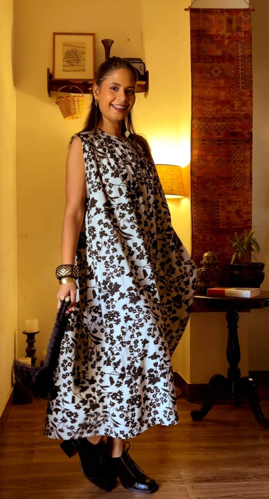 Black Floral Dress