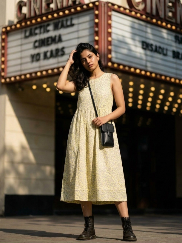 Lemon Floral Maxi Dress by SHBT