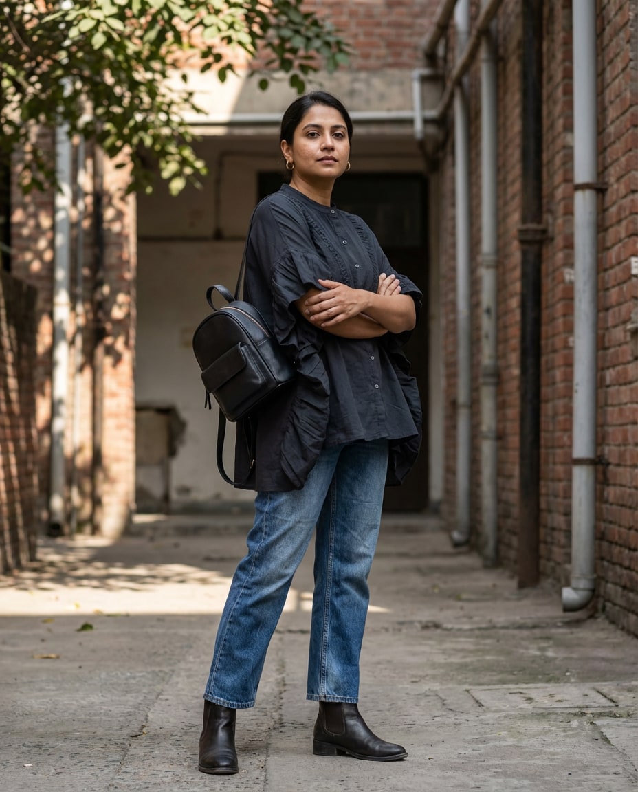 Ash Grey Ruched Oversized Top