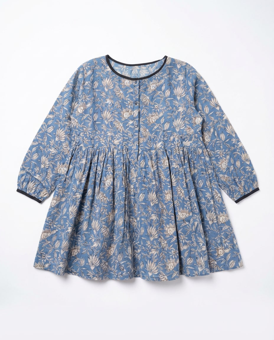 Blue Floral Oversized Tunic