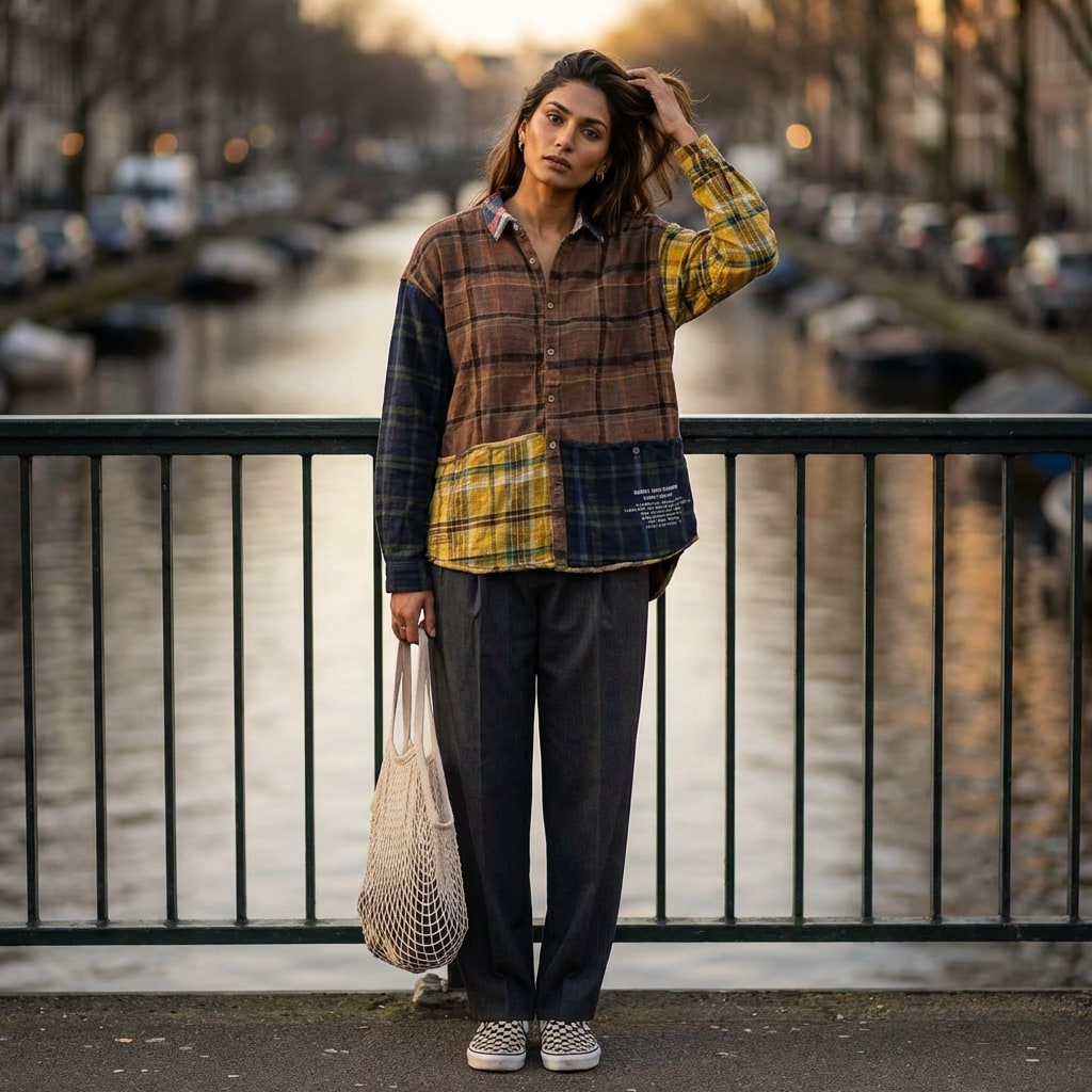 Coco Patchwork Plaid Shirt
