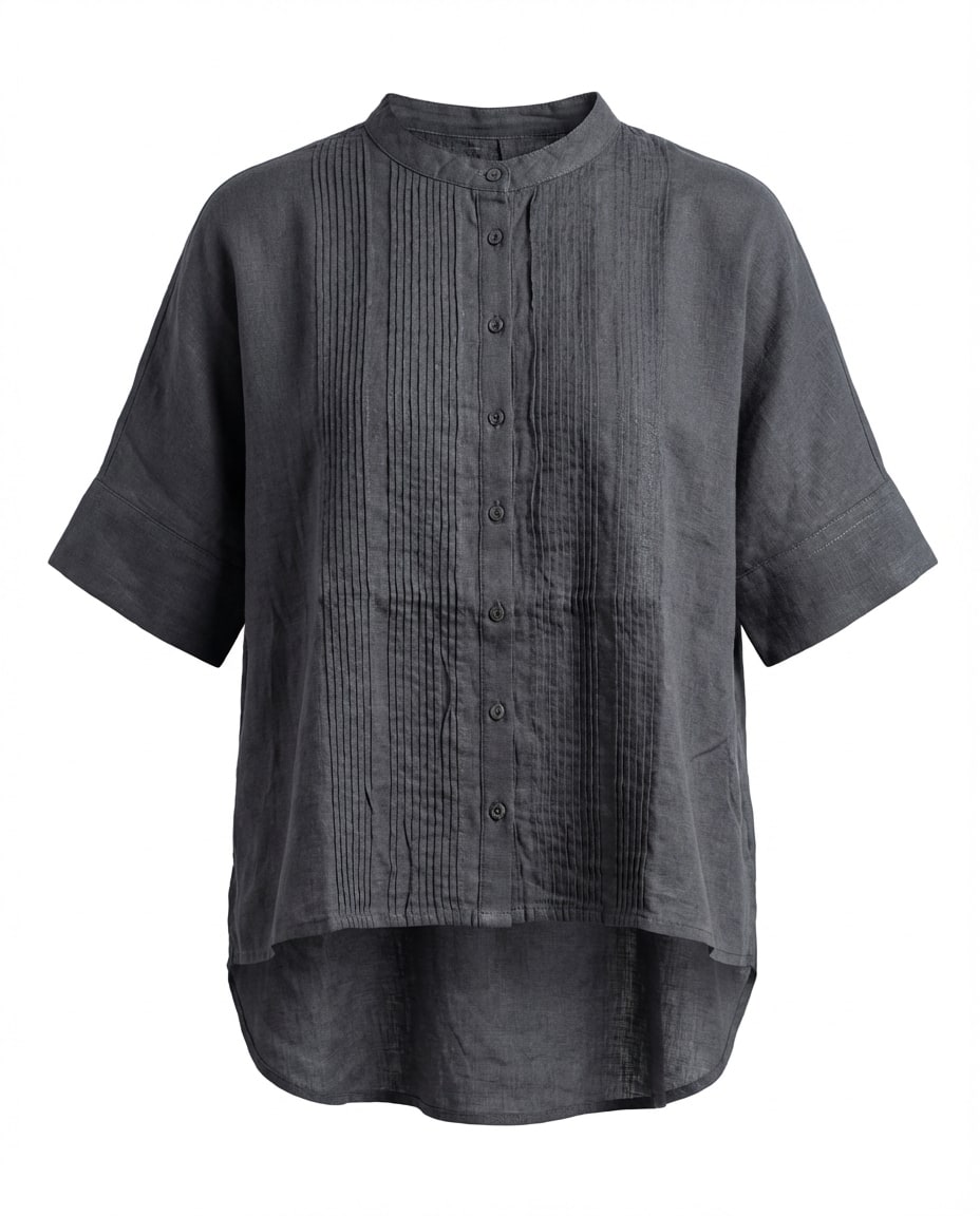 Charcoal Box Pleat Top