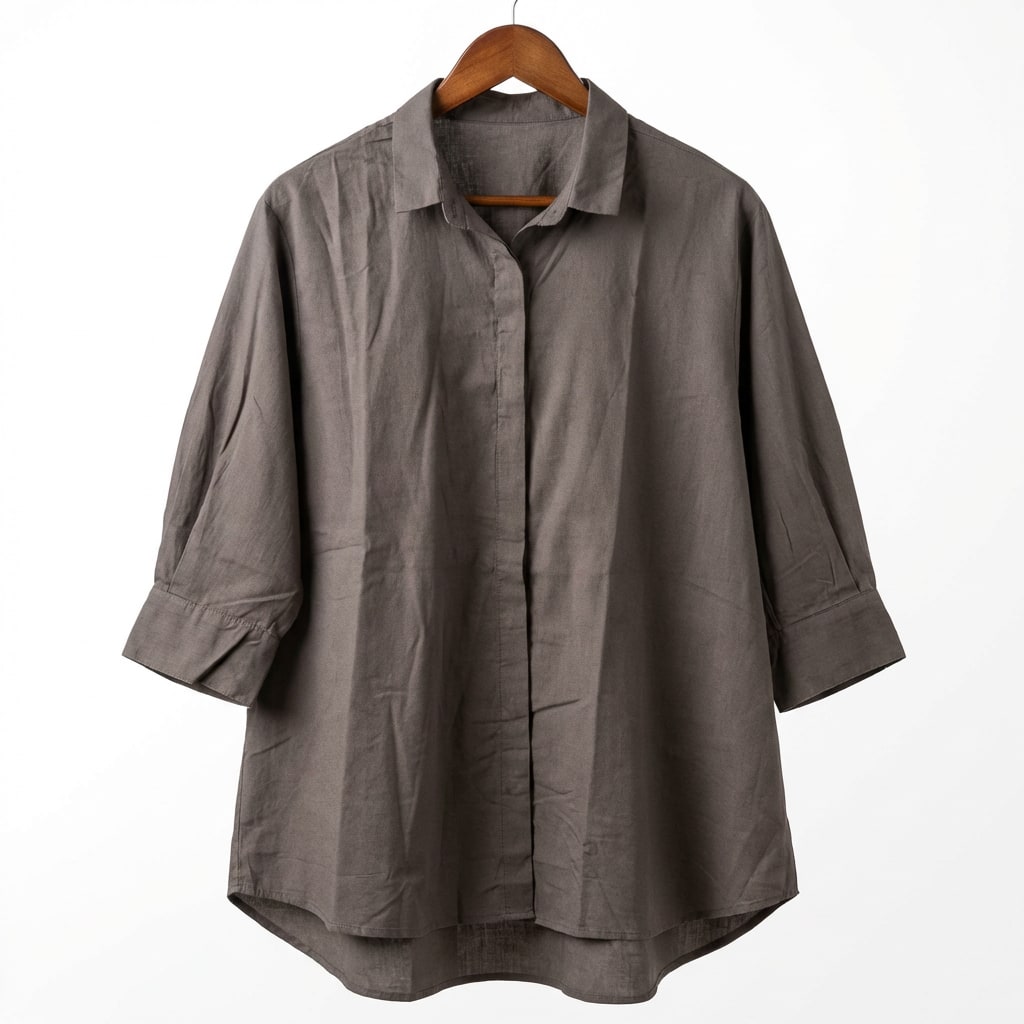 Charcoal Oversized Button Shirt