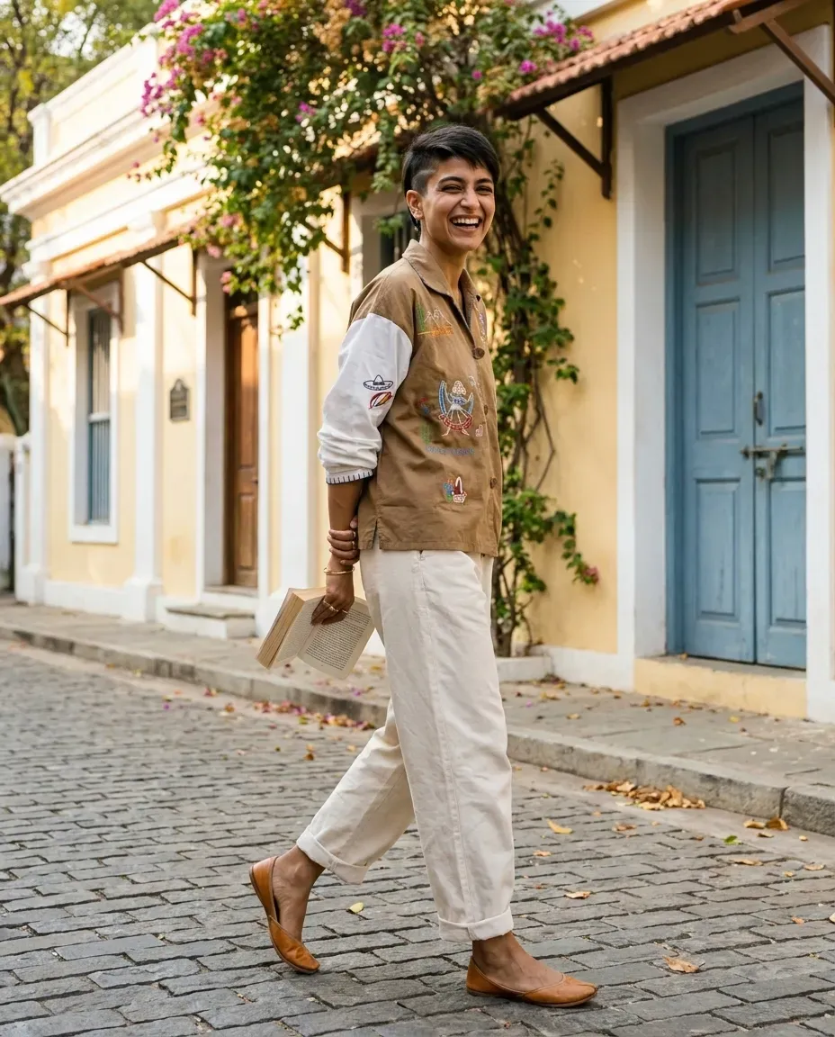 Earthy Embroidered Shirt
