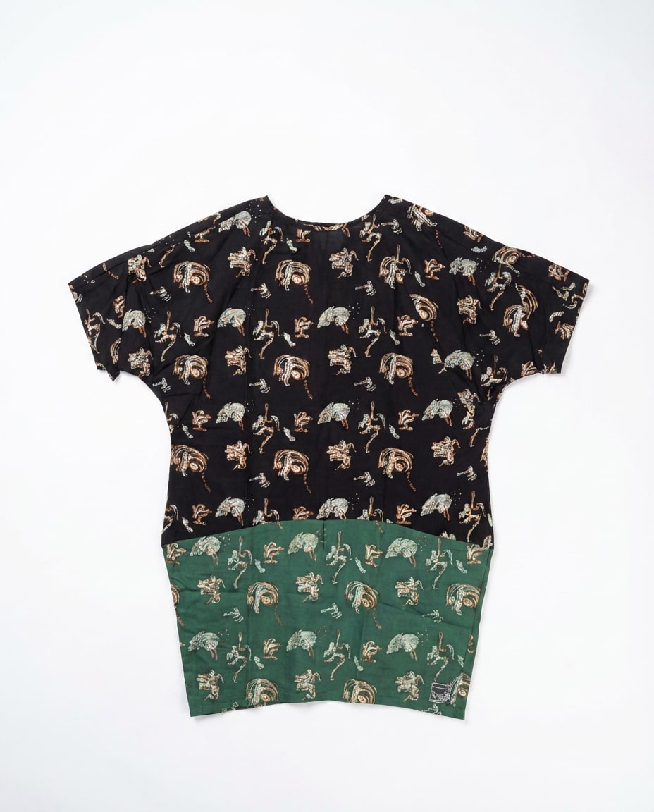 forest animal oversized dress