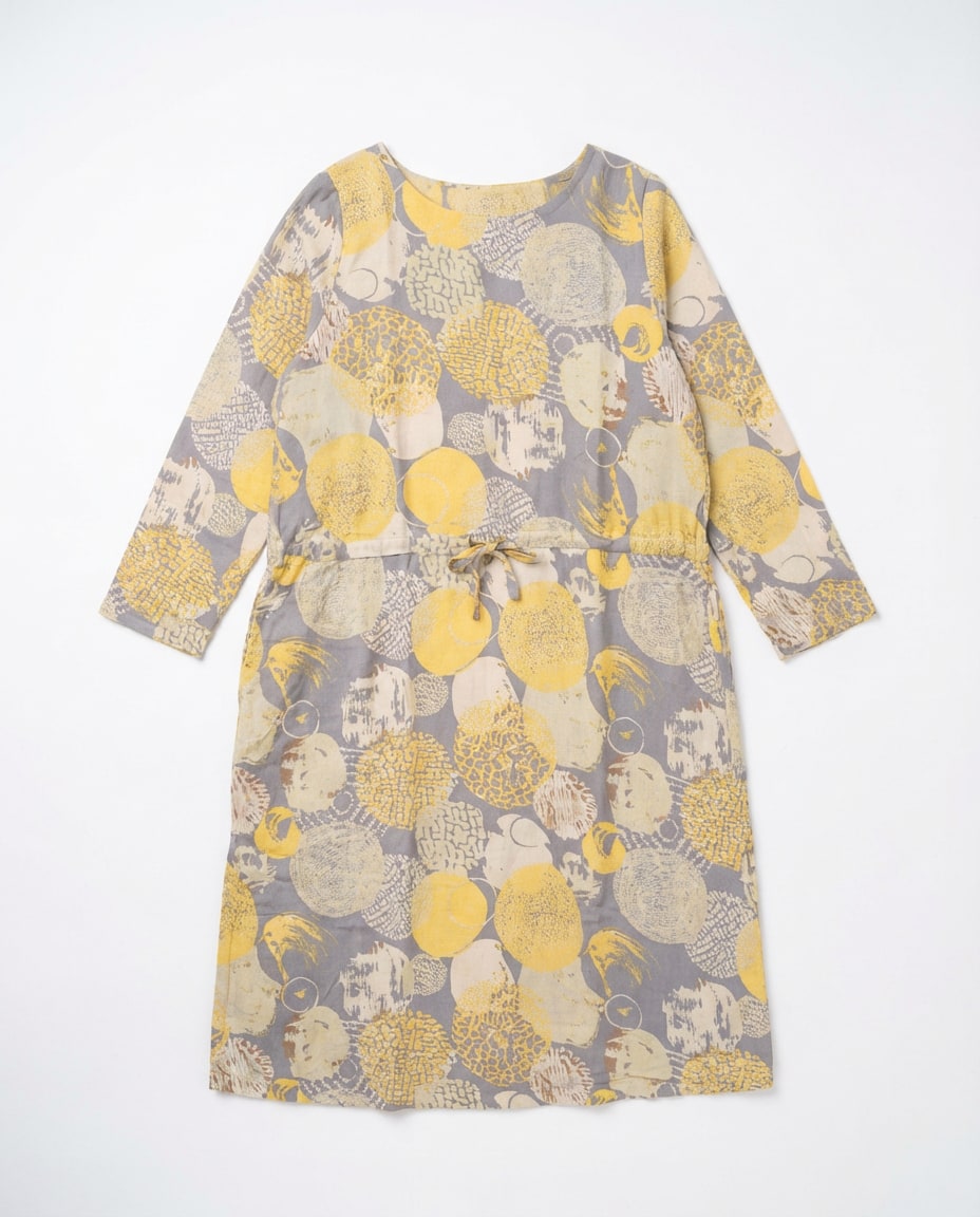 grey floral midi dress