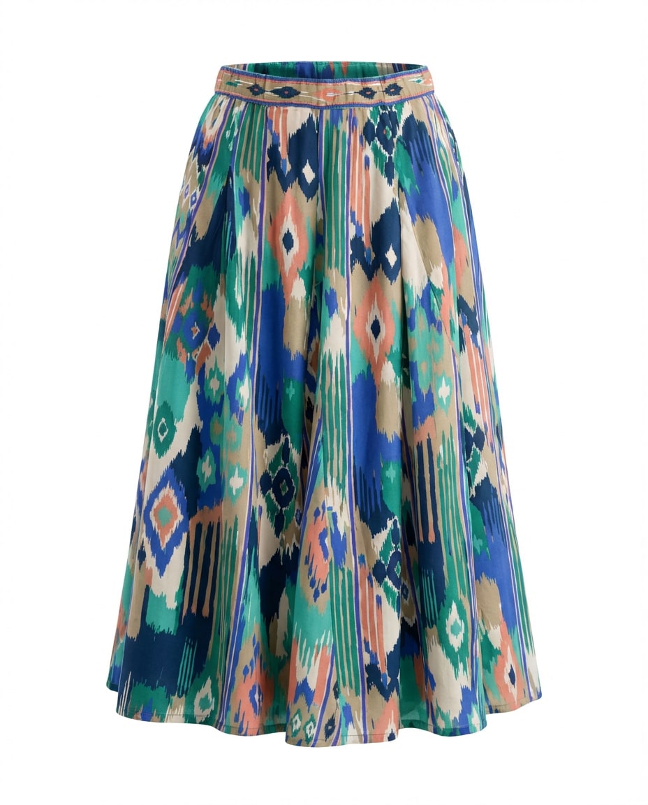 Ikat Drape Skirt