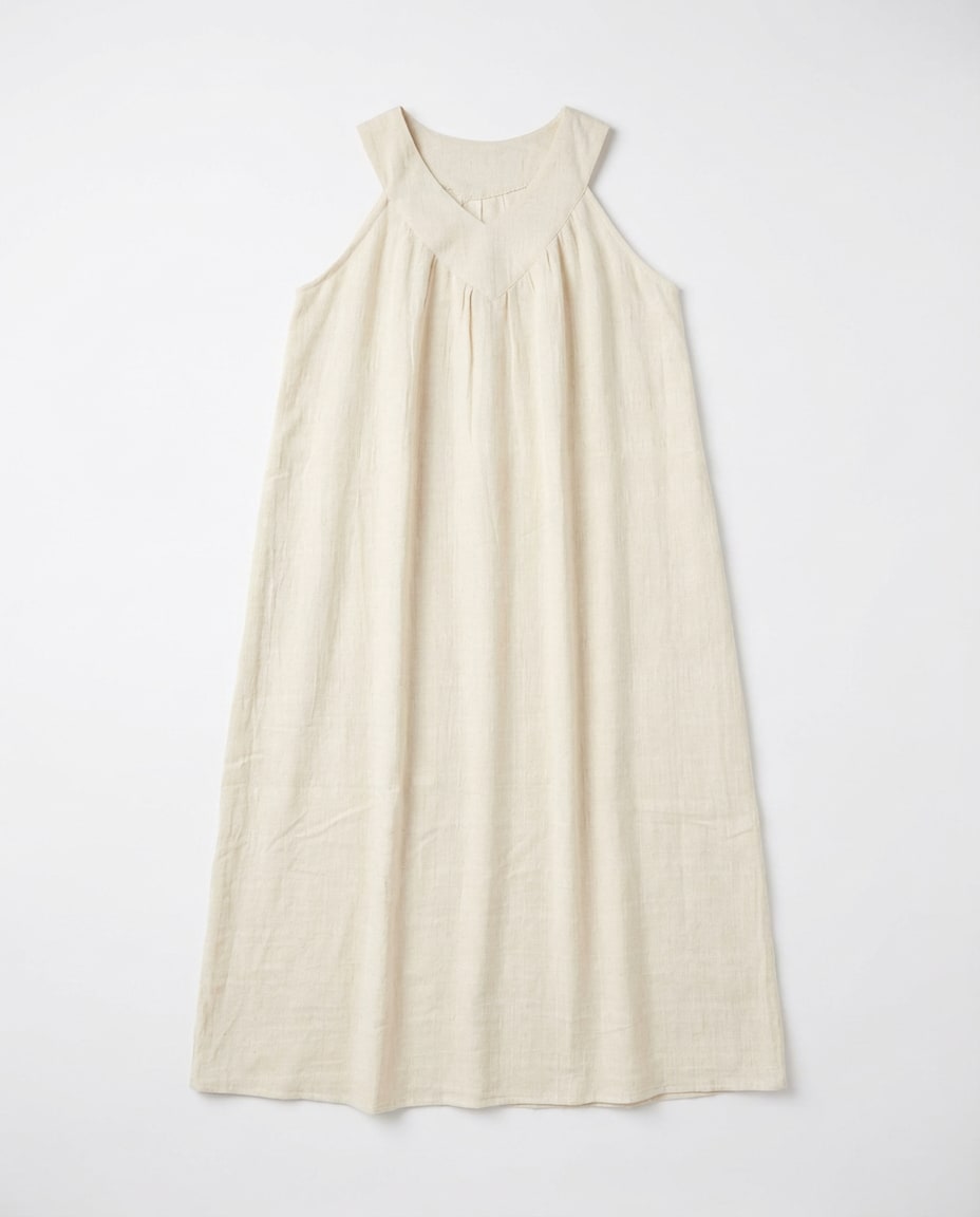 Ivory Pleated Dress