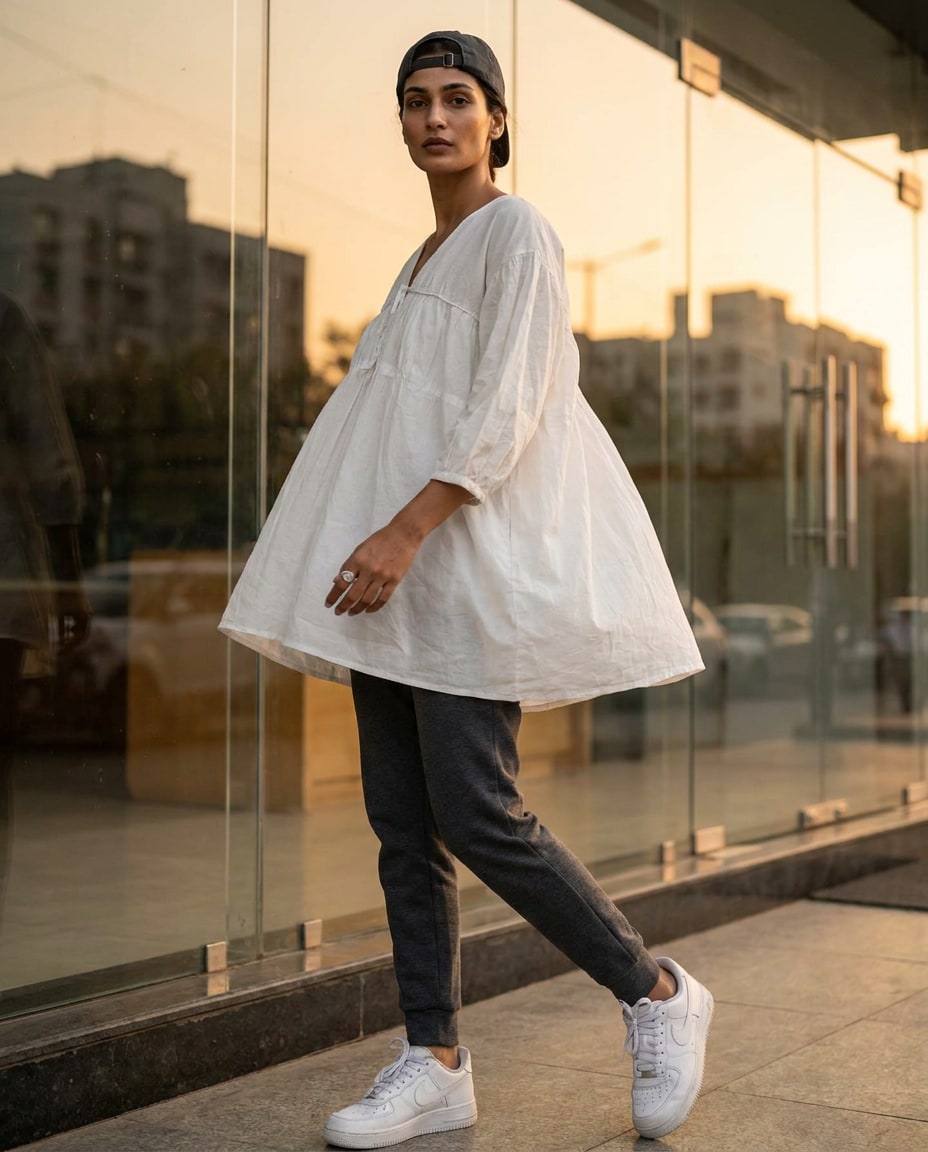Ivory Relaxed Cotton Top by SHBT