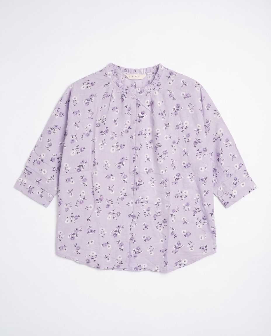 Lavender Floral Oversized Top