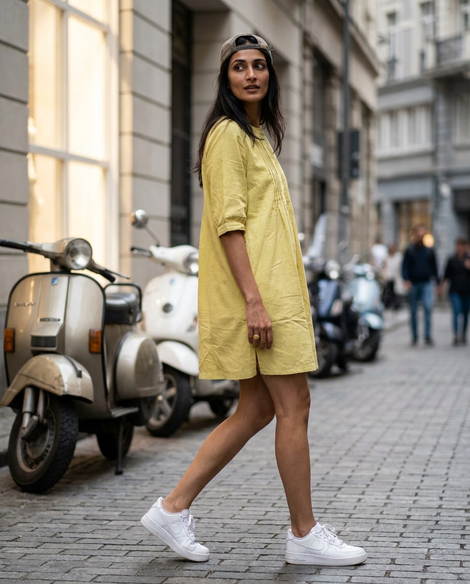 Lemon Relaxed Midi Dress