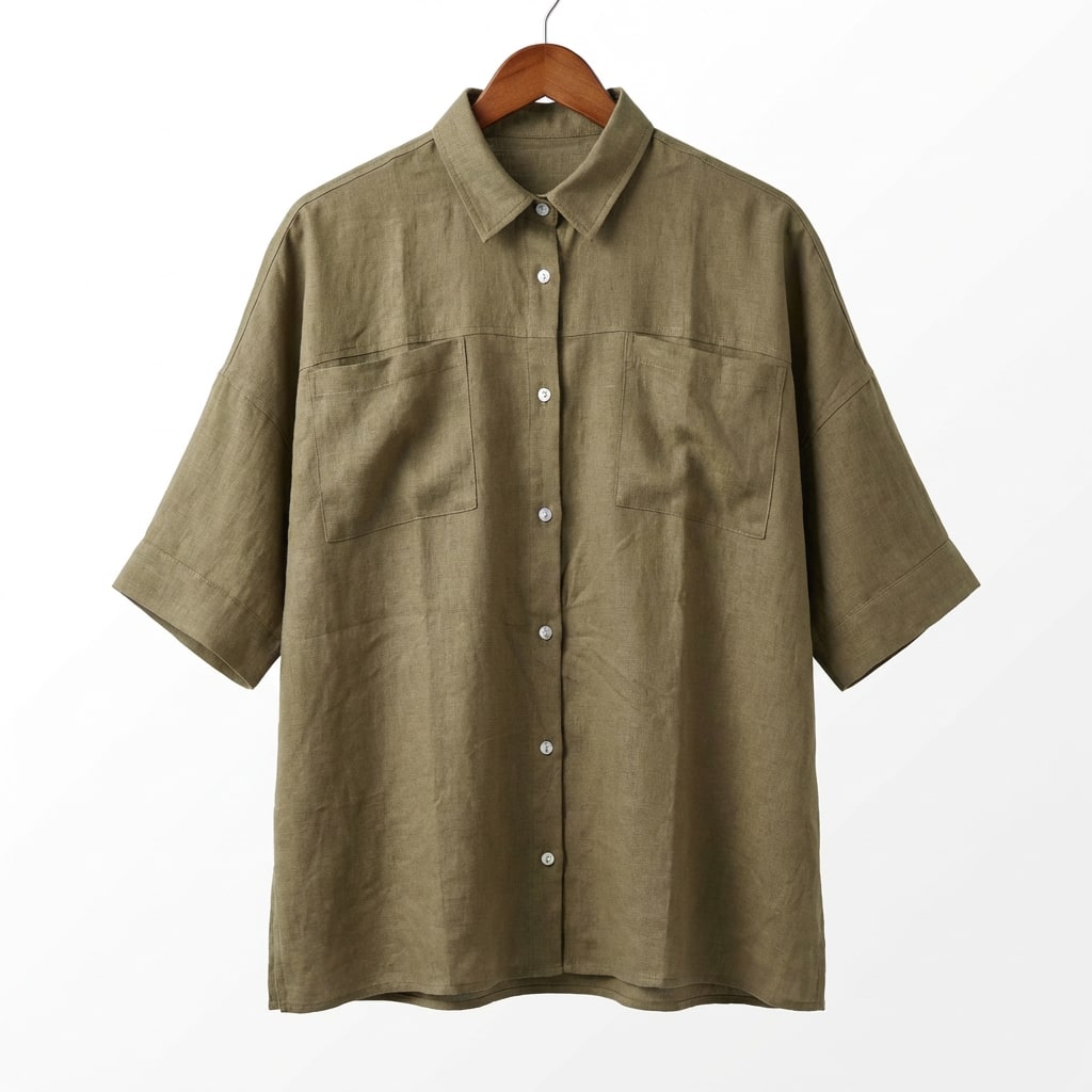 Olive Oversized Button Shirt