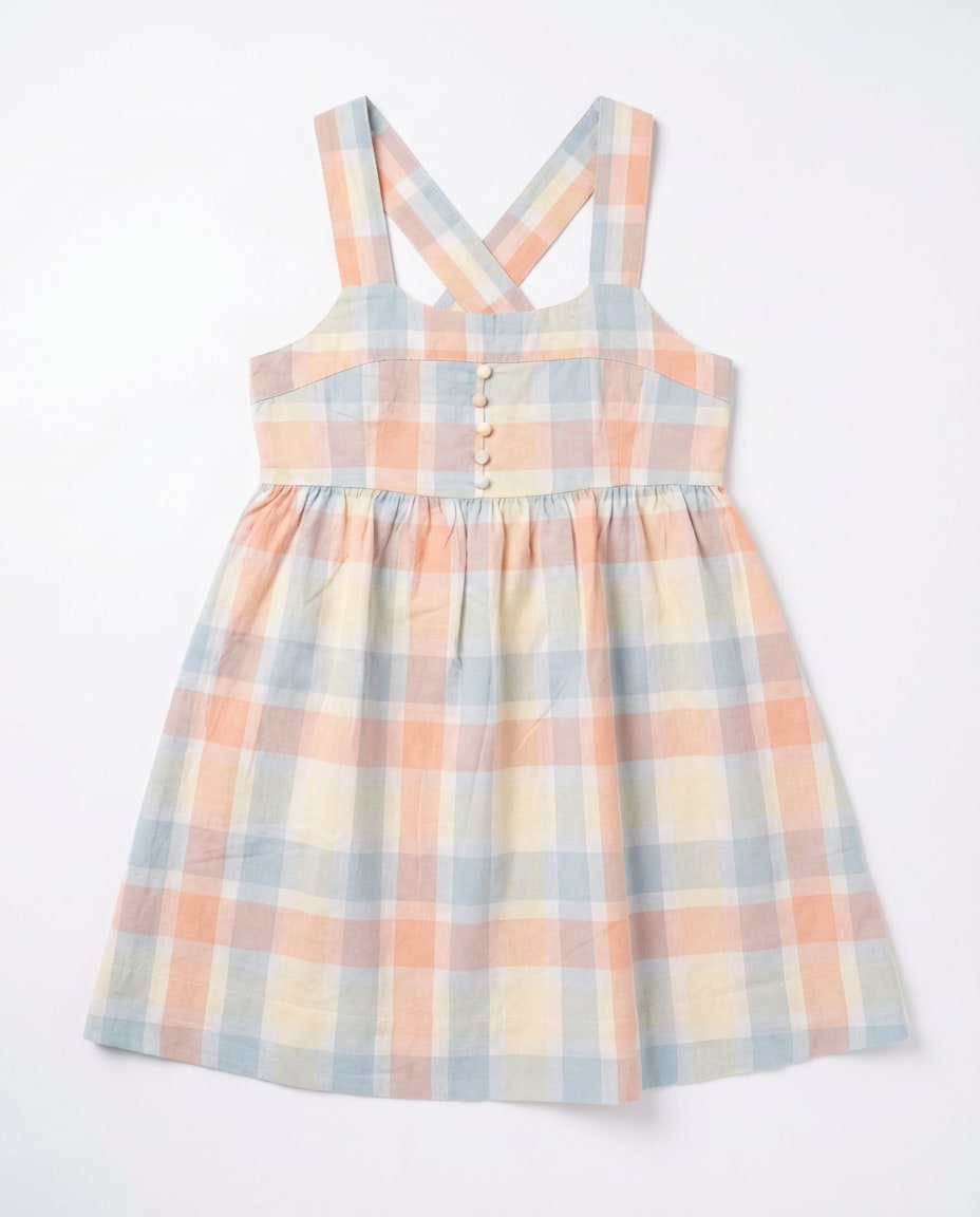 Pastel Check Cotton Dress