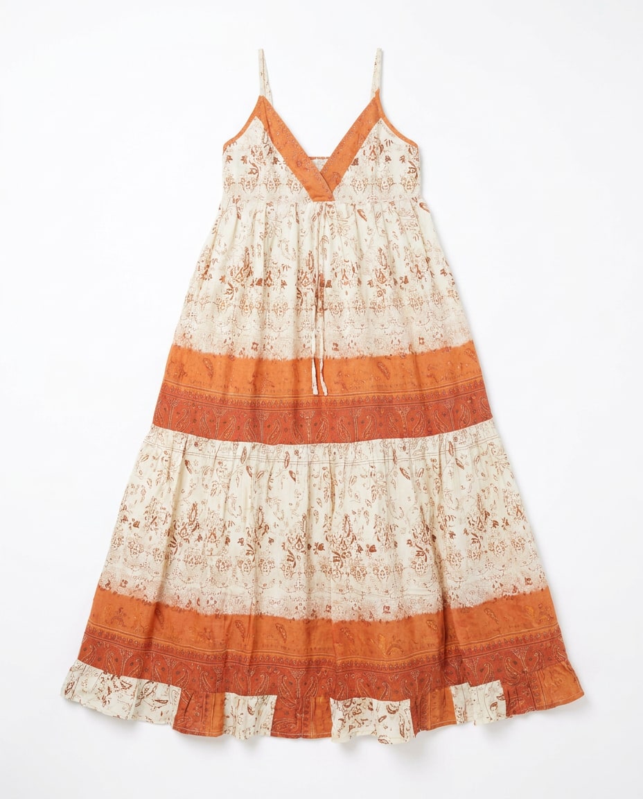 Terracotta Paisley Maxi Dress
